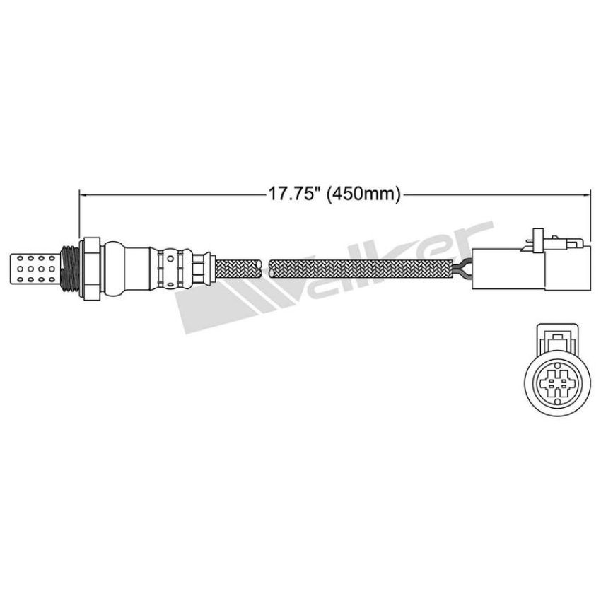 Walker Products 250-24701 Walker Products 250-24701 Oxygen Sensor 4-W Direct Fit Narrow-Band