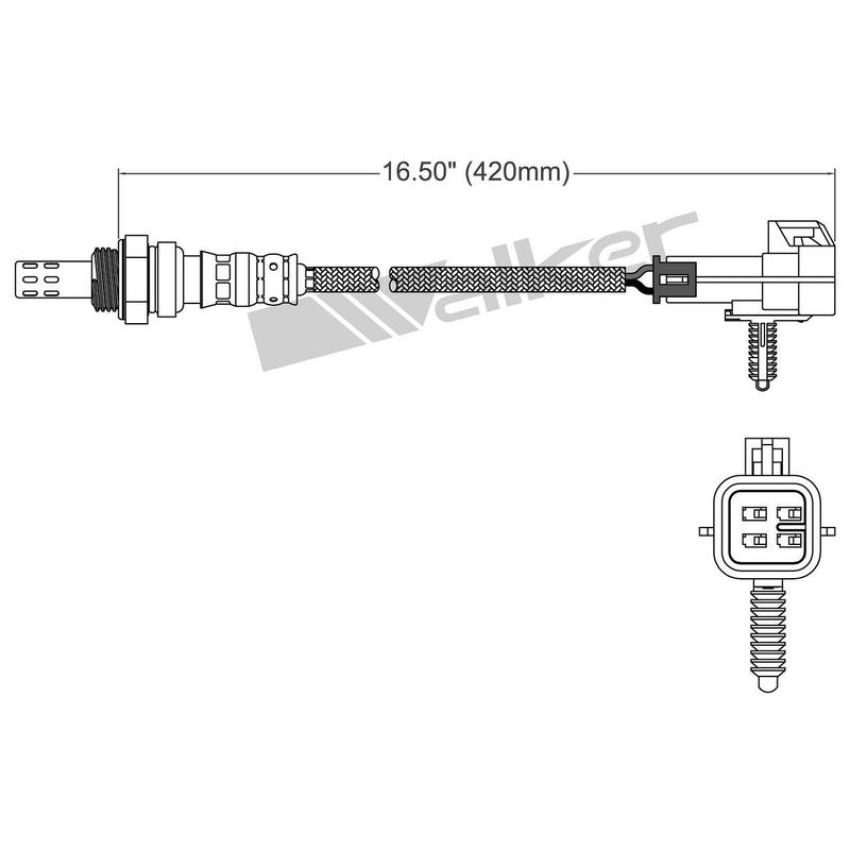 Walker Products 250-24704 Walker Products 250-24704 Oxygen Sensor 4-W Direct Fit Narrow-Band