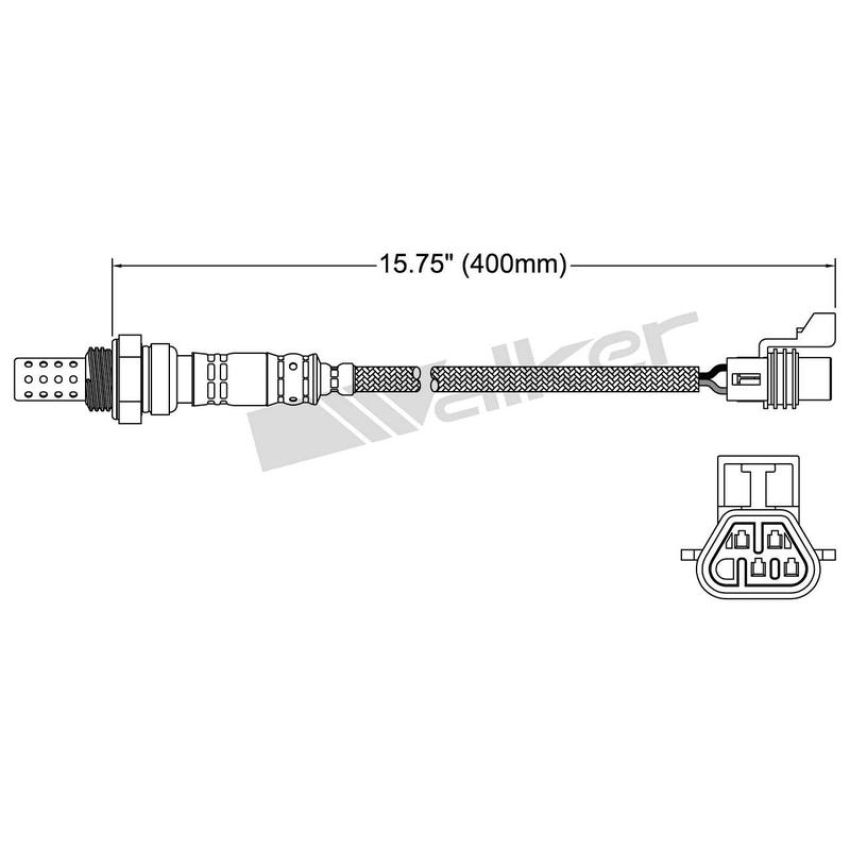 Walker Products 250-24708 Walker Products 250-24708 Oxygen Sensor 4-W Direct Fit Narrow-Band