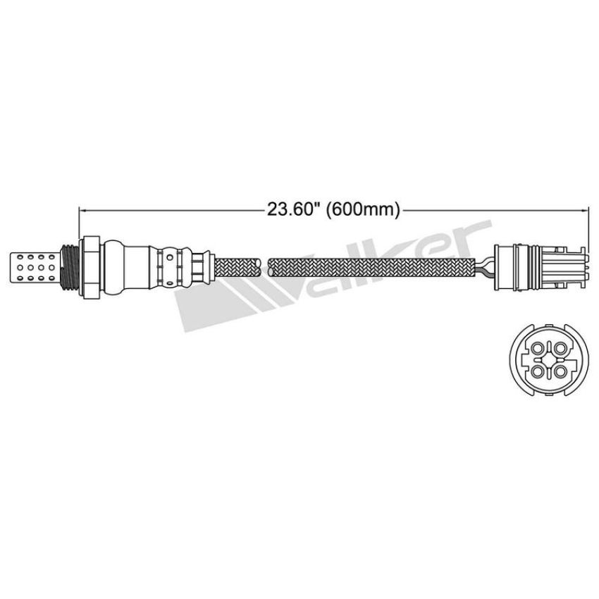 Walker Products 250-24713 Walker Products 250-24713 Oxygen Sensor 4-W Direct Fit Narrow-Band