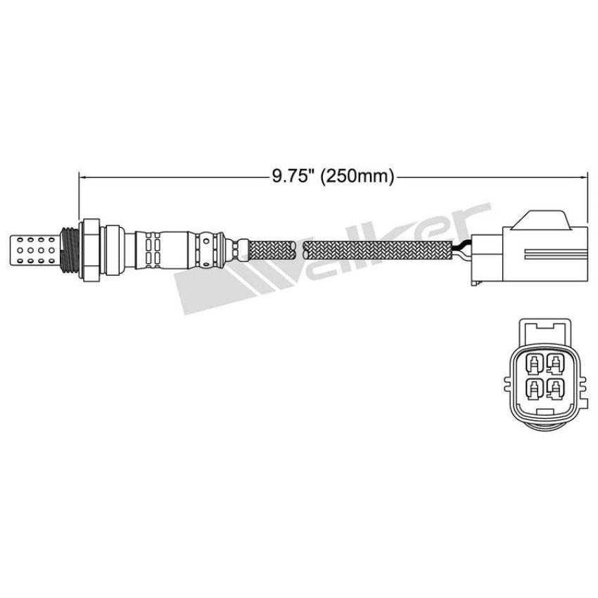 Walker Products 250-24714 Walker Products 250-24714 Oxygen Sensor 4-W Direct Fit Narrow-Band