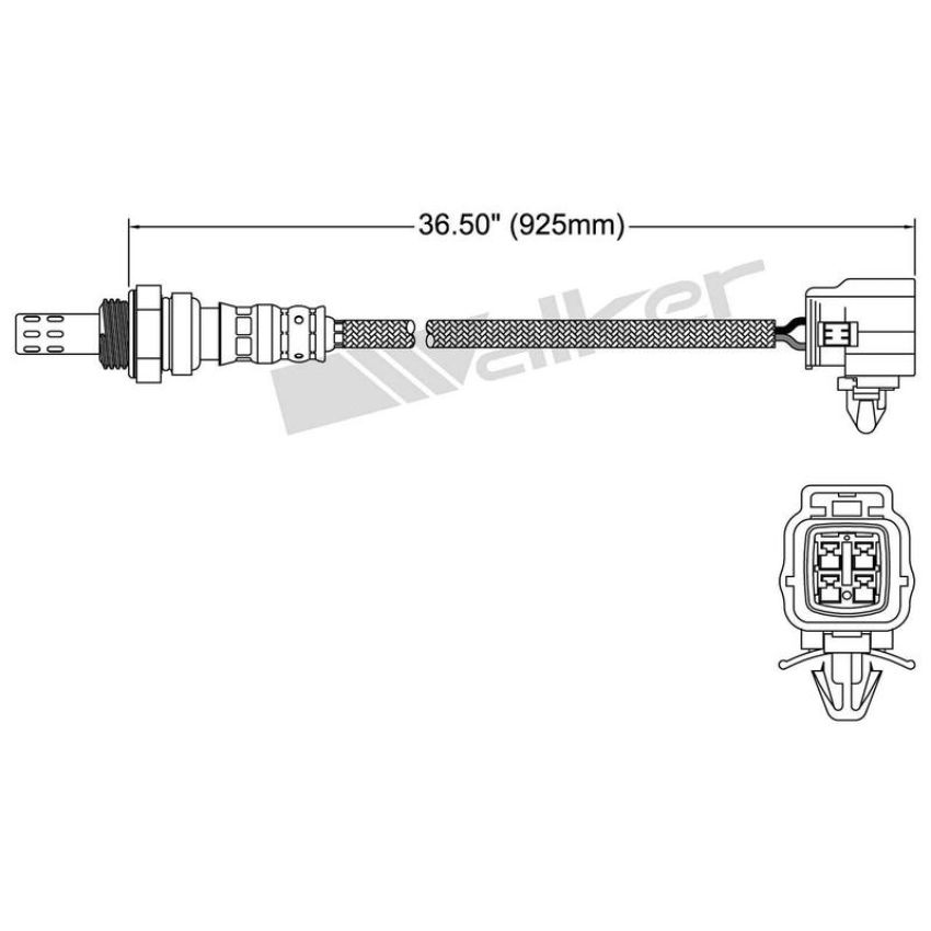 Walker Products 250-24715 Walker Products 250-24715 Oxygen Sensor 4-W Direct Fit Narrow-Band