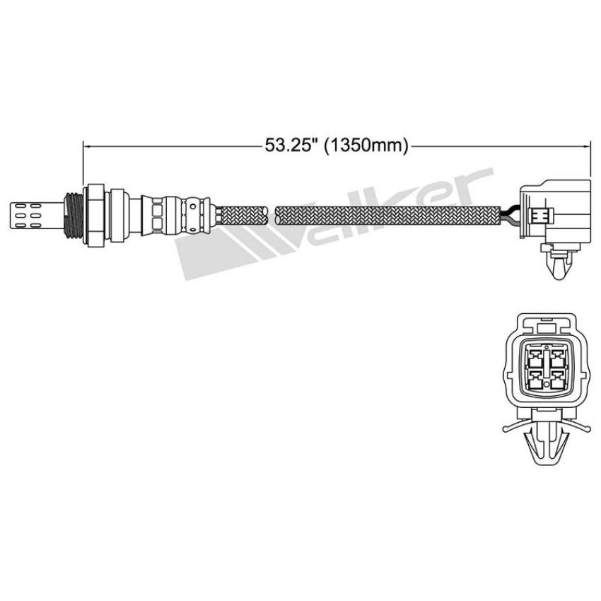 Walker Products 250-24724 Walker Products 250-24724 Oxygen Sensor 4-W Direct Fit Narrow-Band