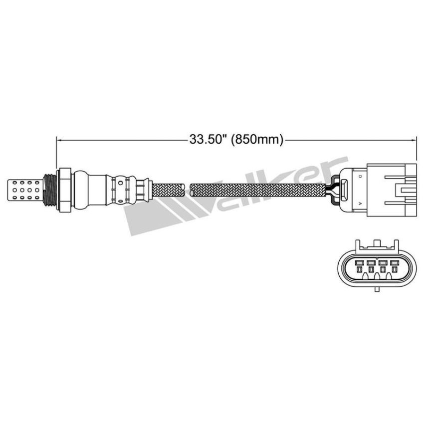 Walker Products 250-24740 Walker Products 250-24740 Oxygen Sensor 4-W Direct Fit Narrow-Band