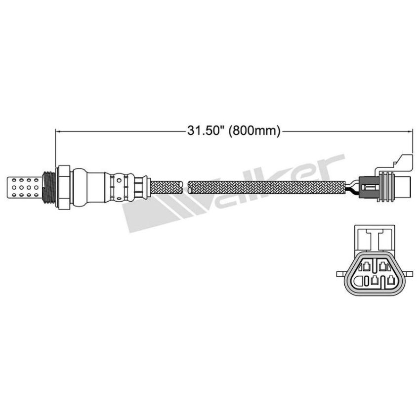 Walker Products 250-24743 Walker Products 250-24743 Oxygen Sensor 4-W Direct Fit Narrow-Band