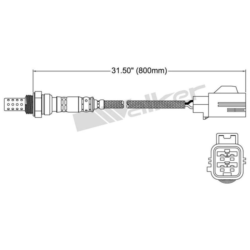 Walker Products 250-24744 Walker Products 250-24744 Oxygen Sensor 4-W Direct Fit Narrow-Band