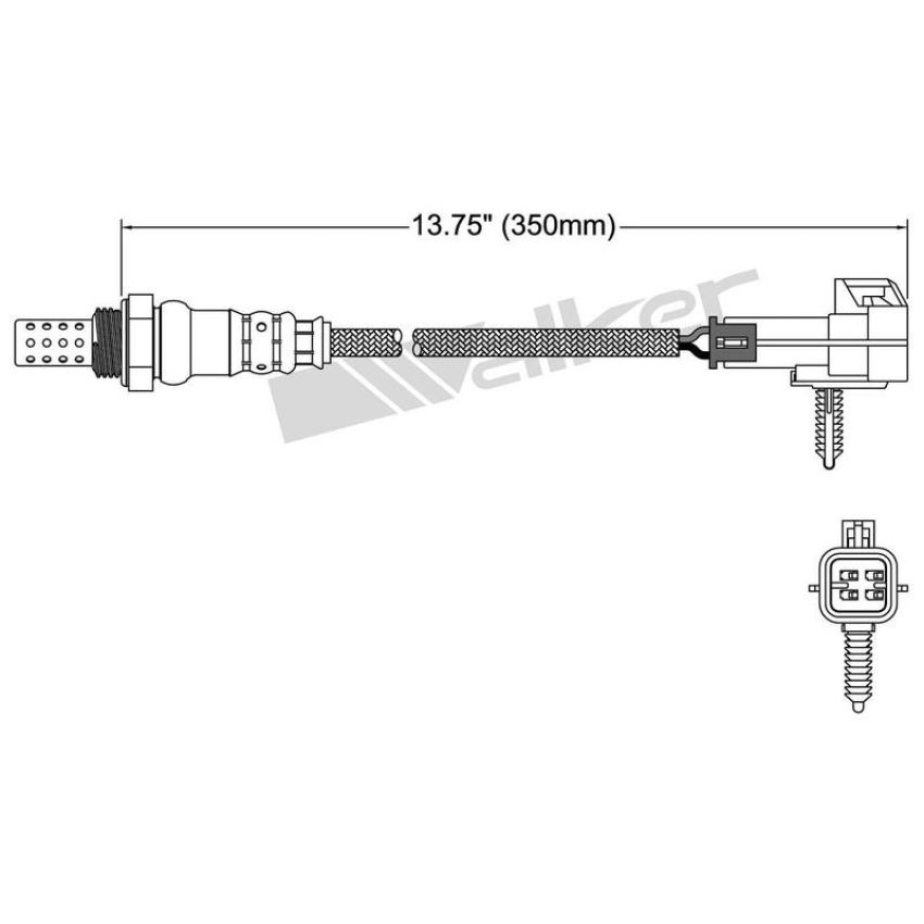 Walker Products 250-24746 Walker Products 250-24746 Oxygen Sensor 4-W Direct Fit Narrow-Band