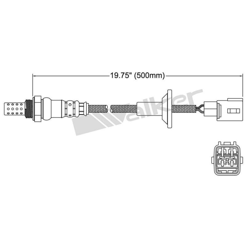 Walker Products 250-24747 Walker Products 250-24747 Oxygen Sensor 4-W Direct Fit Narrow-Band
