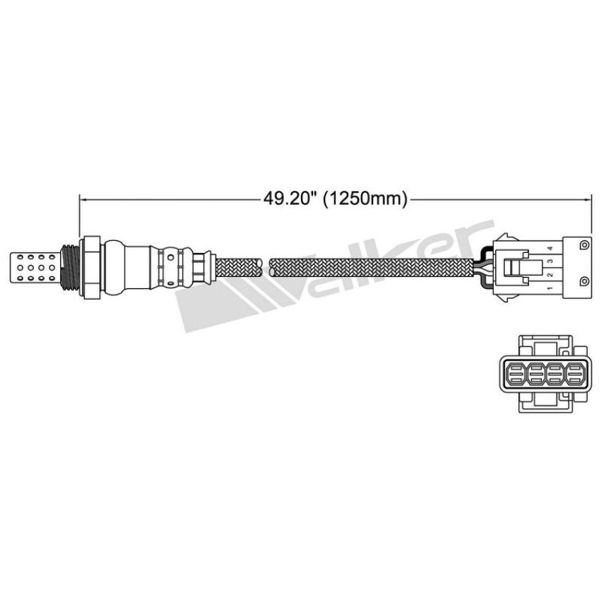 Walker Products 250-24748 Walker Products 250-24748 Oxygen Sensor 4-W Direct Fit Narrow-Band