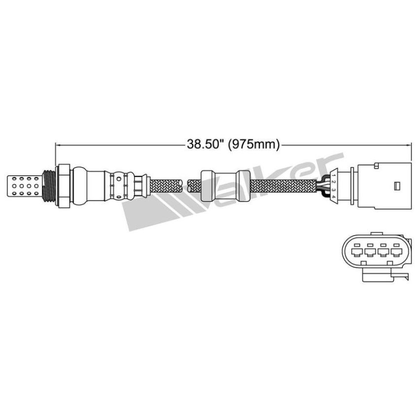 Walker Products 250-24755 Walker Products 250-24755 Oxygen Sensor 4-W Direct Fit Narrow-Band