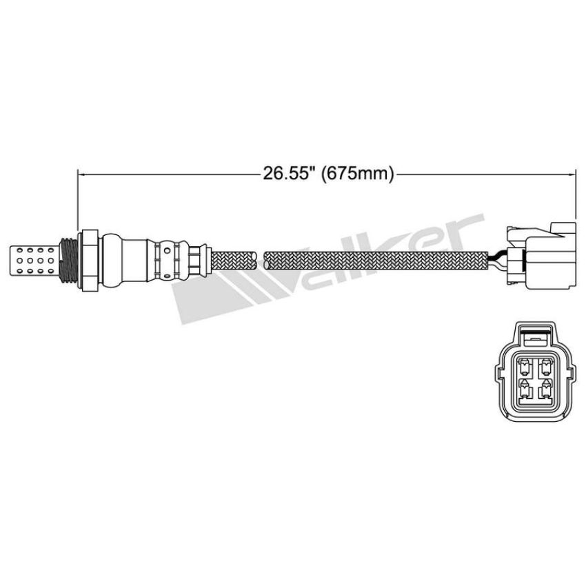 Walker Products 250-24764 Walker Products 250-24764 Oxygen Sensor 4-W Direct Fit Narrow-Band