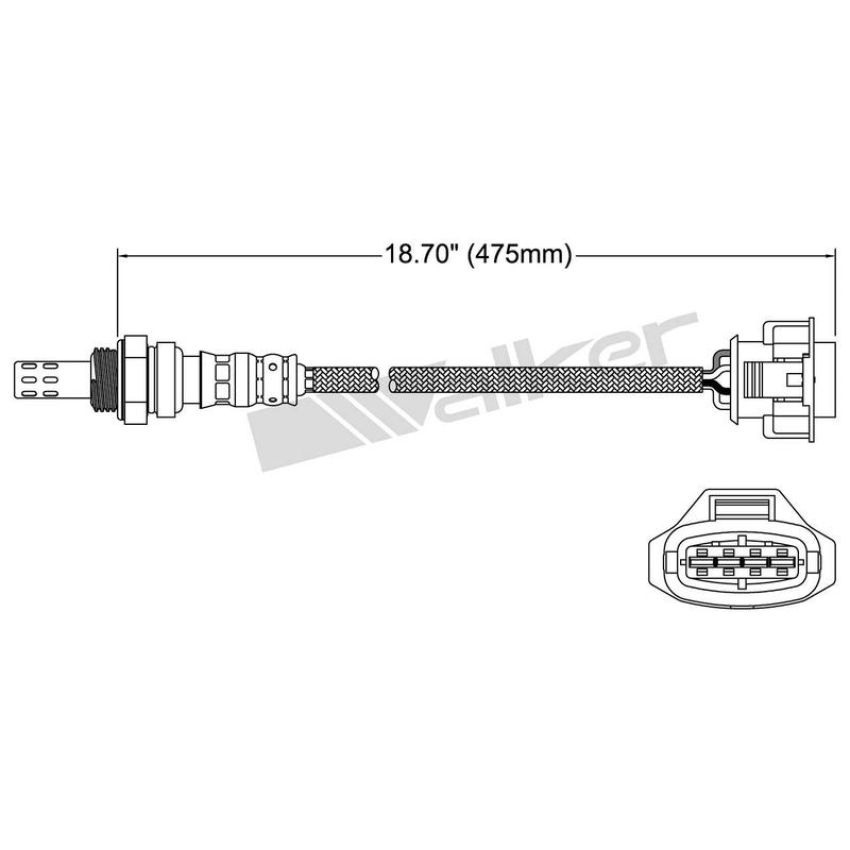 Walker Products 250-24765 Walker Products 250-24765 Oxygen Sensor 4-W Direct Fit Narrow-Band