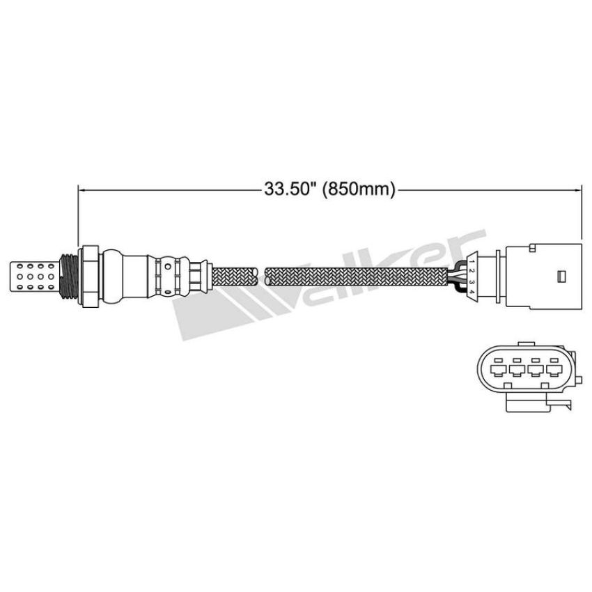 Walker Products 250-24767 Walker Products 250-24767 Oxygen Sensor 4-W Direct Fit Narrow-Band