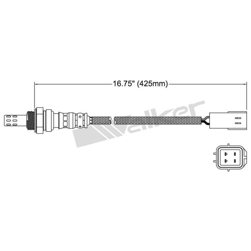 Walker Products 250-24772 Walker Products 250-24772 Oxygen Sensor 4-W Direct Fit Narrow-Band