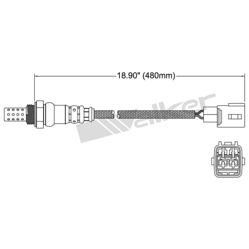 Walker Products 250-24777 Walker Products 250-24777 Oxygen Sensor 4-W Direct Fit Narrow-Band