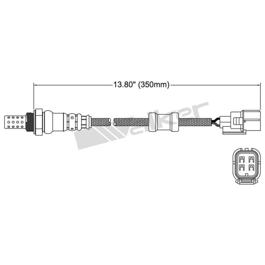 Walker Products 250-24786 Walker Products 250-24786 Oxygen Sensor 4-W Direct Fit Narrow-Band