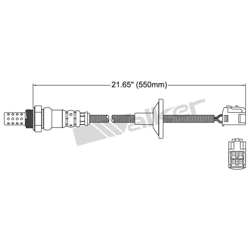 Walker Products 250-24796 Walker Products 250-24796 Oxygen Sensor 4-W Direct Fit Narrow-Band