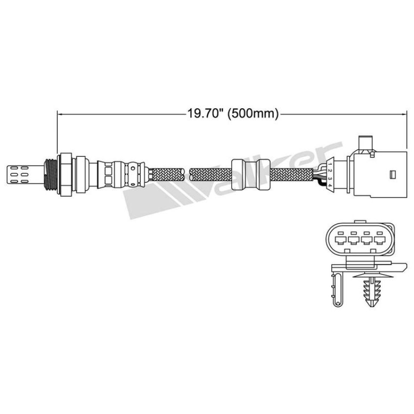 Walker Products 250-24797 Walker Products 250-24797 Oxygen Sensor 4-W Direct Fit Narrow-Band