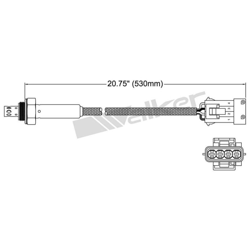 Walker Products 250-24814 Walker Products 250-24814 Oxygen Sensor 4-W Titania Narrow-Band