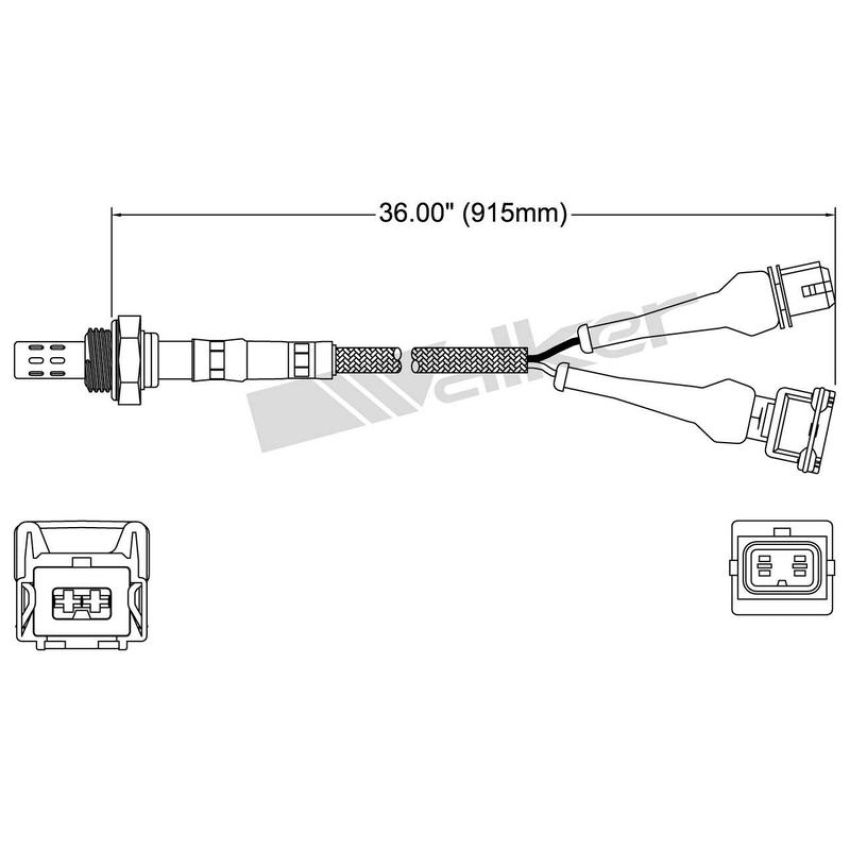 Walker Products 250-24820 Walker Products 250-24820 Oxygen Sensor 4-W Direct Fit Narrow-Band