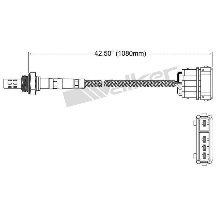 Walker Products 250-24823 Walker Products 250-24823 Oxygen Sensor 4-W Direct Fit Narrow-Band