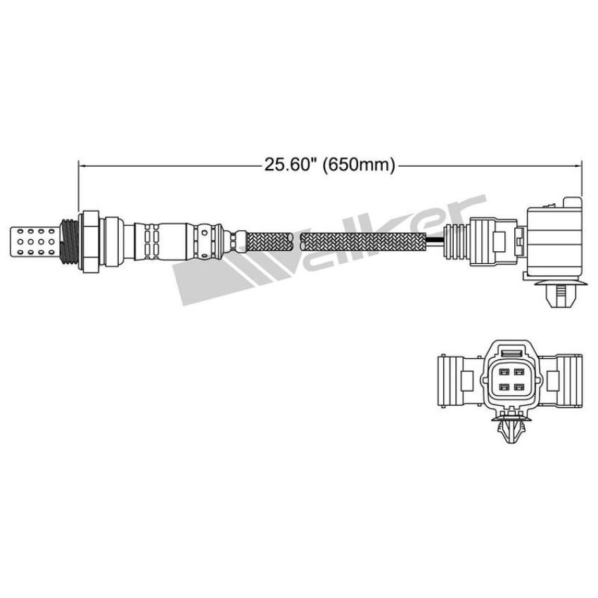 Walker Products 250-24837 Walker Products 250-24837 Oxygen Sensor 4-W Direct Fit Narrow-Band