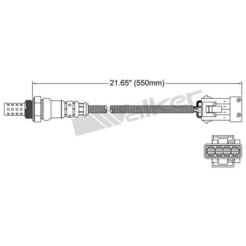 Walker Products 250-24841 Walker Products 250-24841 Oxygen Sensor 4-W Direct Fit Narrow-Band