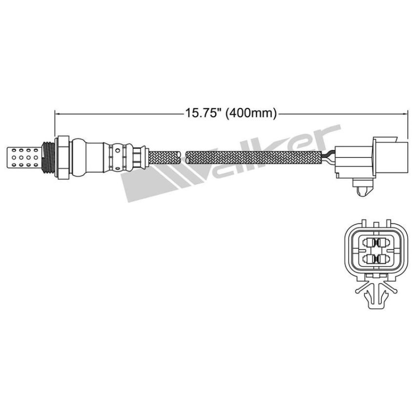 Walker Products 250-24850 Walker Products 250-24850 Oxygen Sensor 4-W Direct Fit Narrow-Band