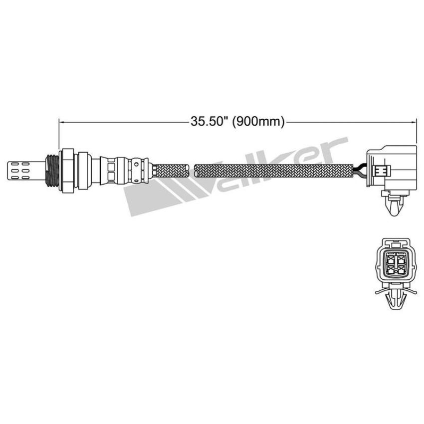 Walker Products 250-24859 Walker Products 250-24859 Oxygen Sensor 4-W Direct Fit Narrow-Band