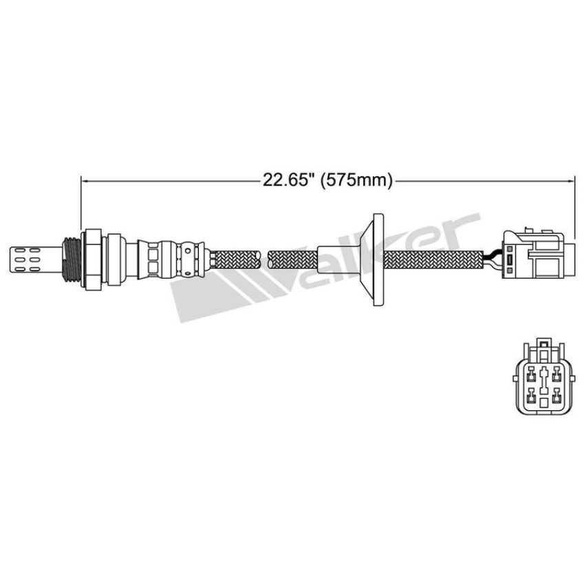 Walker Products 250-24864 Walker Products 250-24864 Oxygen Sensor 4-W Direct Fit Narrow-Band