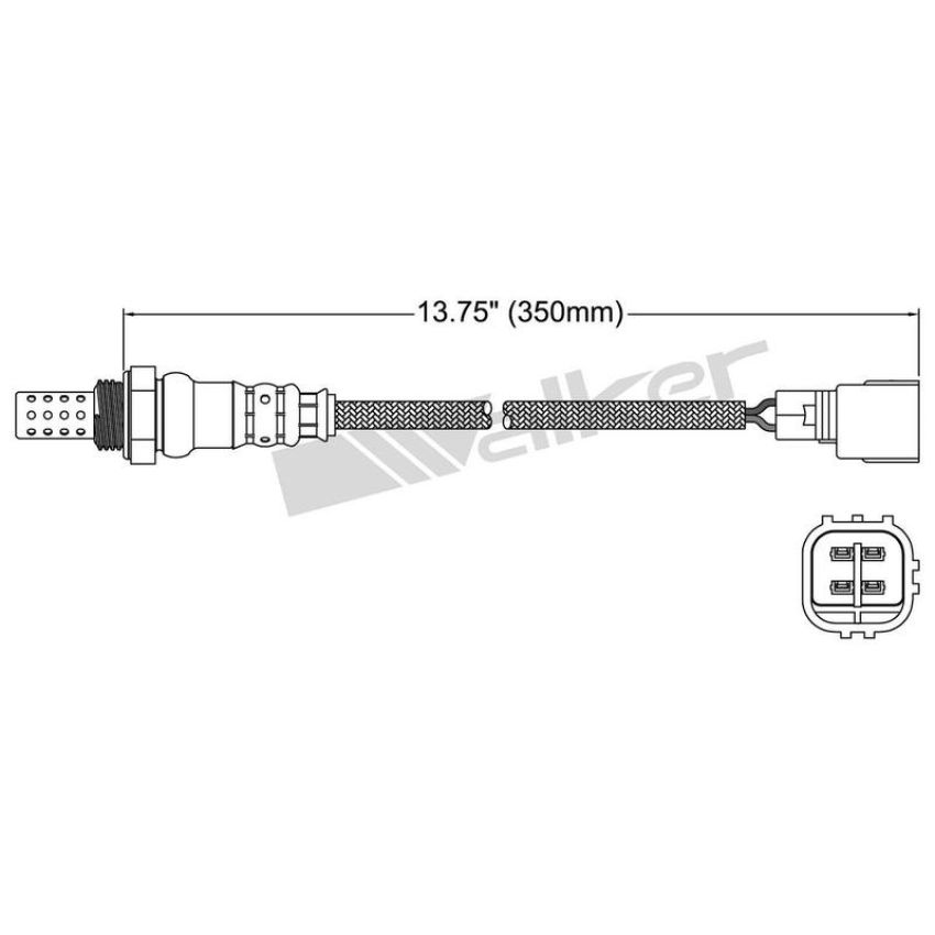 Walker Products 250-24906 Walker Products 250-24906 Oxygen Sensor 4-W Direct Fit Narrow-Band