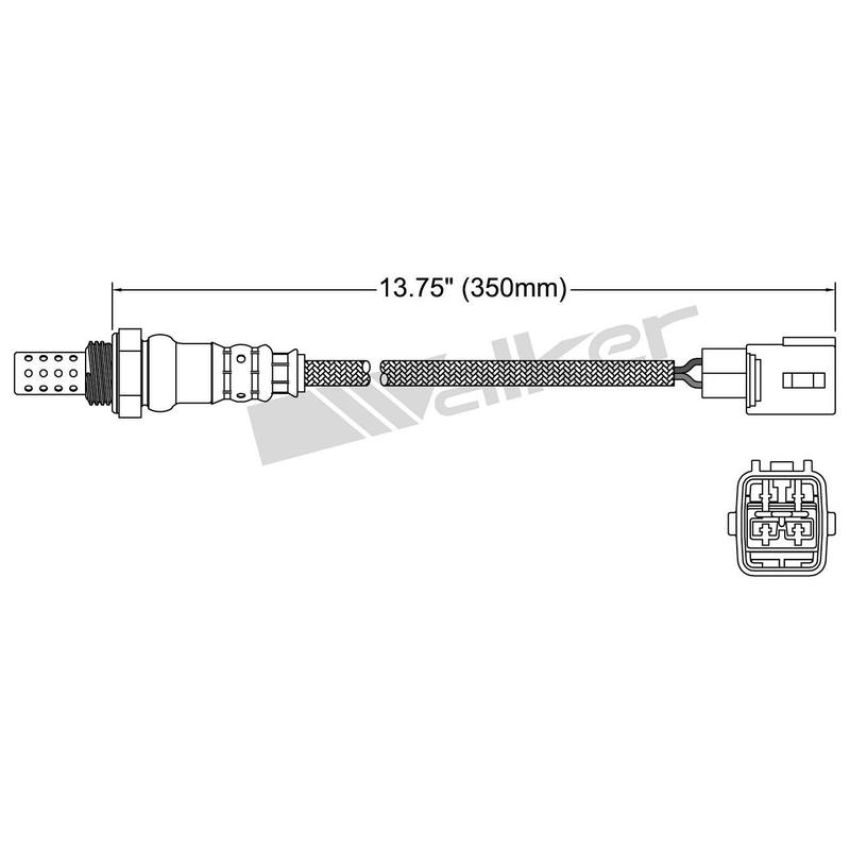 Walker Products 250-24924 Walker Products 250-24924 Oxygen Sensor 4-W Direct Fit Narrow-Band