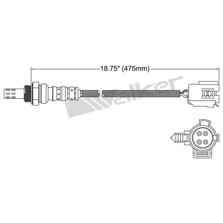 Walker Products 250-24943 Walker Products 250-24943 Oxygen Sensor 4-W Direct Fit Narrow-Band