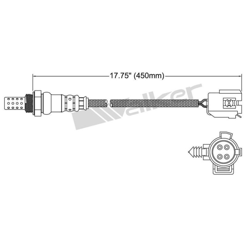 Walker Products 250-24946 Walker Products 250-24946 Oxygen Sensor 4-W Direct Fit Narrow-Band