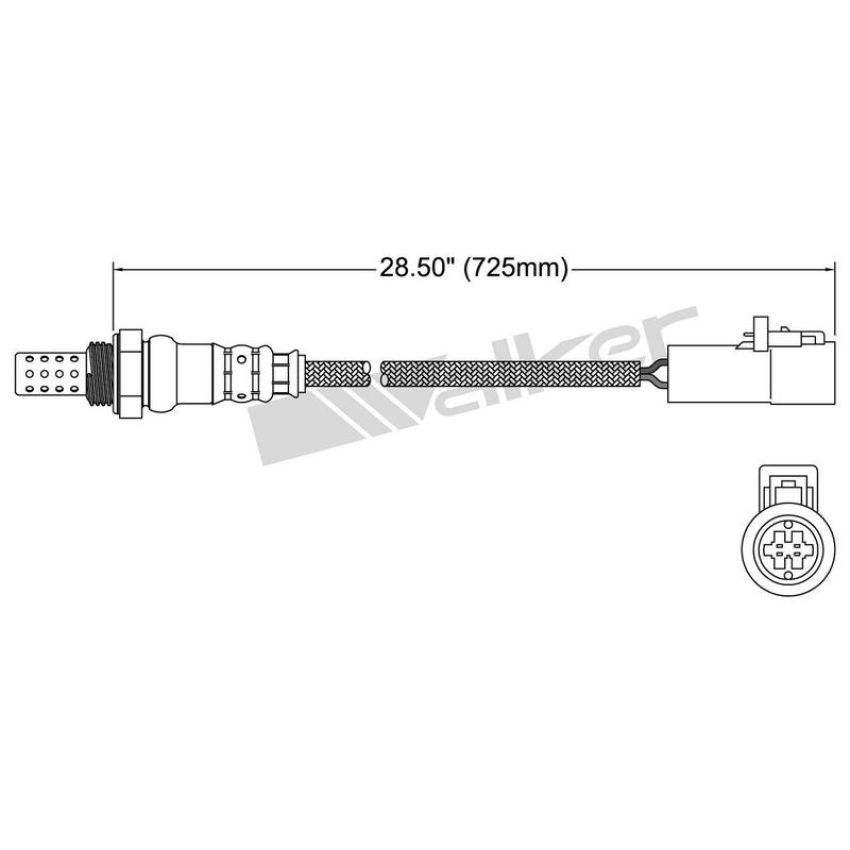 Walker Products 250-24976 Walker Products 250-24976 Oxygen Sensor 4-W Direct Fit Narrow-Band