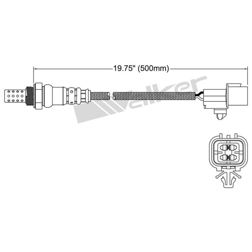 Walker Products 250-24977 Walker Products 250-24977 Oxygen Sensor 4-W Direct Fit Narrow-Band