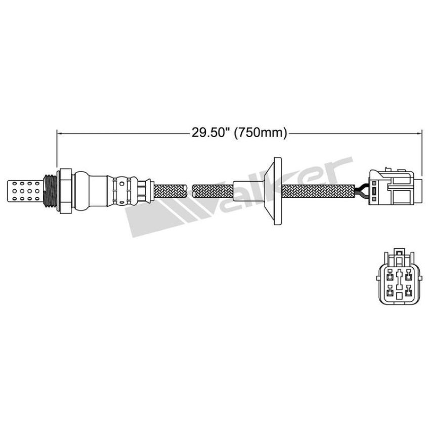 Walker Products 250-24987 Walker Products 250-24987 Oxygen Sensor 4-W Direct Fit Narrow-Band