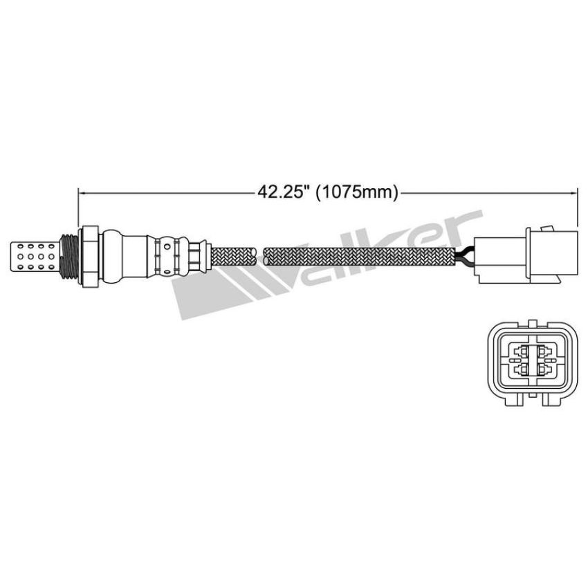 Walker Products 250-24990 Walker Products 250-24990 Oxygen Sensor 4-W Direct Fit Narrow-Band