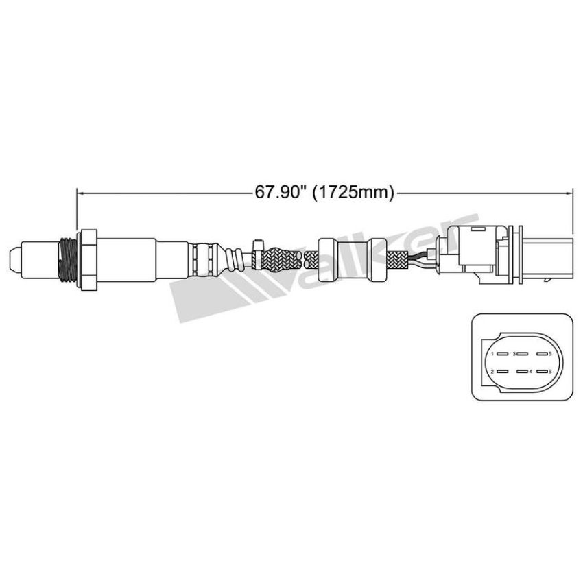 Walker Products 250-25052 Walker Products 250-25052 Oxygen Sensor 5-W Wide-Band