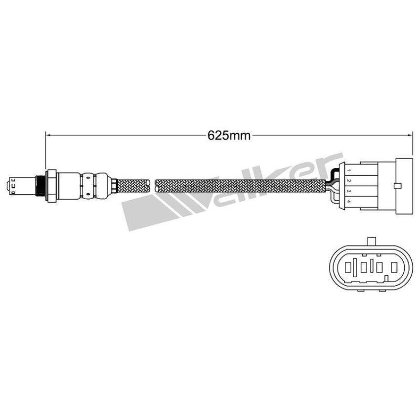 Walker Products 932-14055 Walker Products 932-14055 Oxygen Sensor 4-W Direct Fit Narrow-Band