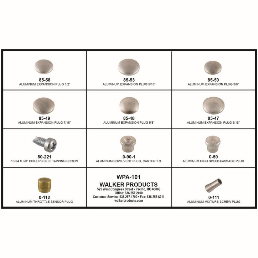 Walker Products WPA-101 Walker Products WPA-101 Carburetor Expansion Plug