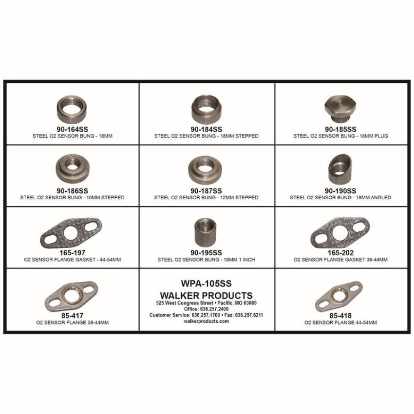 Walker Products WPA-105SS Walker Products WPA-105SS Oxygen Sensor Bung Kit