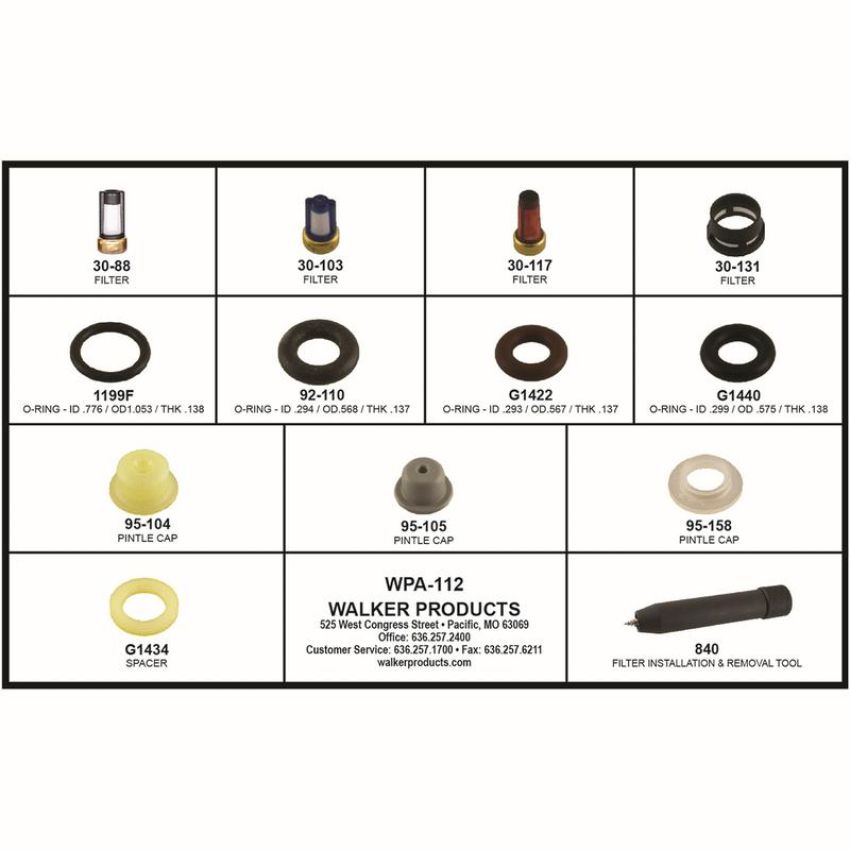 Walker Products WPA-112 Walker Products WPA-112 Fuel Injector Repair Kit