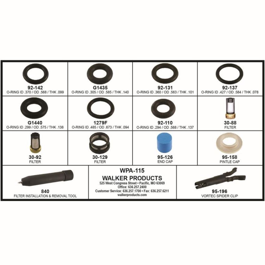 Walker Products WPA-115 Walker Products WPA-115 Fuel Injector Repair Kit
