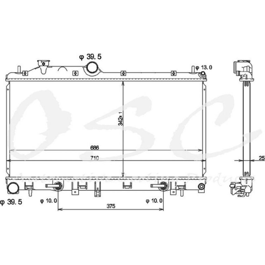 ONE STOP SOLUTIONS 13095 OSC Cooling Products 13095 New Radiator