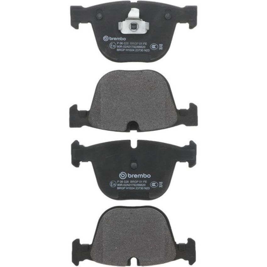 Brembo KT04395 Brembo low-met brake pad and UV coated vented  brake disc kit