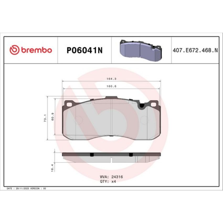 Brembo KT00B78 Brembo ceramic brake pad and composite vented  brake disc kit