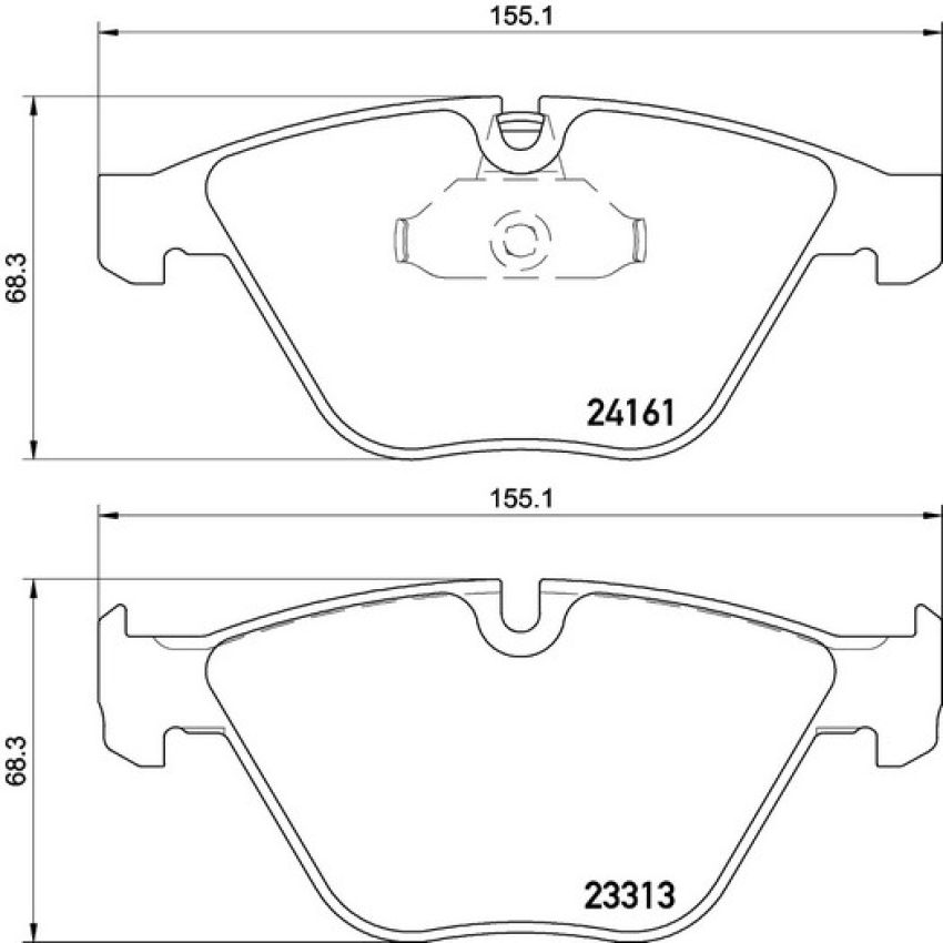 Brembo KT04526 Brembo low-met brake pad and composite vented  brake disc kit