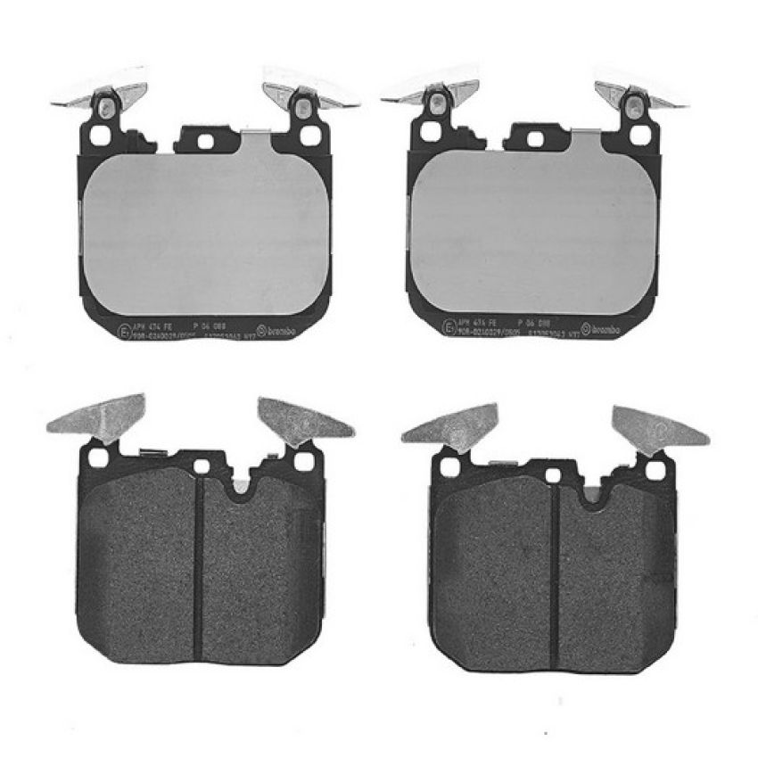 Brembo KT04375 Brembo low-met brake pad and UV coated vented  brake disc kit