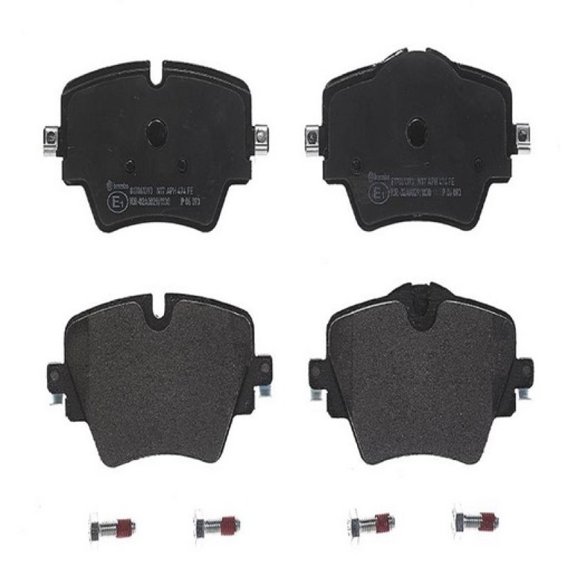 Brembo KT04355 Brembo low-met brake pad and UV coated vented  brake disc kit